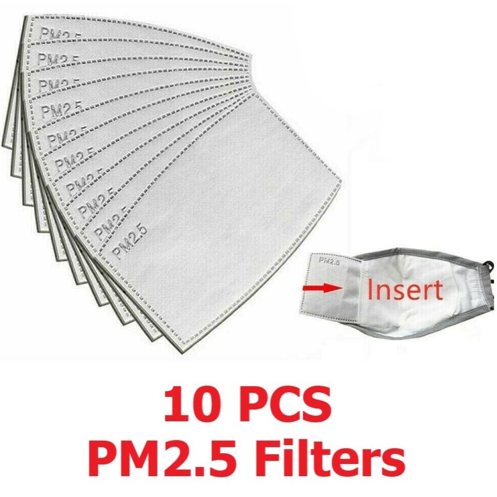 2 Packs of 10 PCS PM2.5 Filters for Face Masks (20 pcs total)